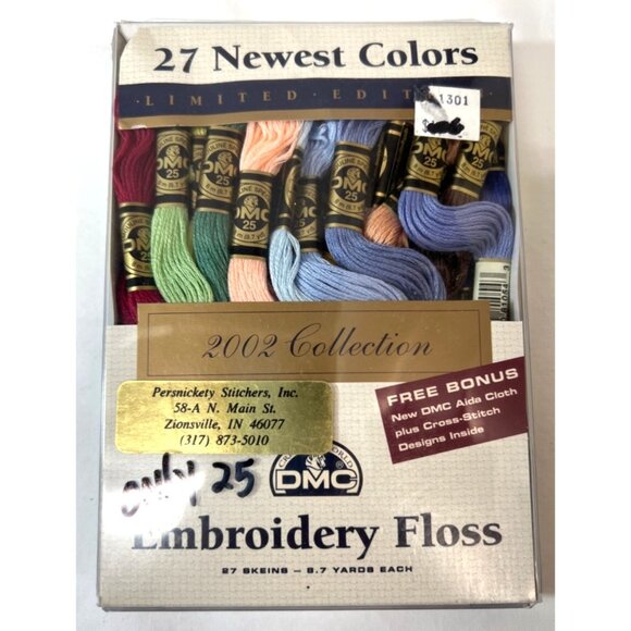 DMC Embroidery Floss 2002 Collection Limited Edition 25 Skeins 8.7 Yards Each Fl - Picture 1 of 4